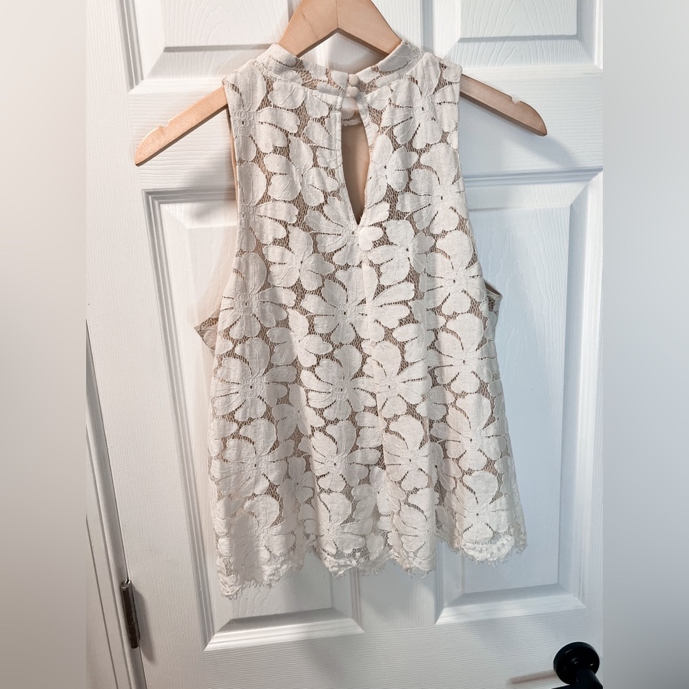 Anthropologie Alya - Floral Lace Halter Top - Size L - Picture 2 of 7